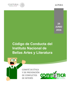 Código de Conducta del Instituto Nacional de Bellas Artes y Literatura