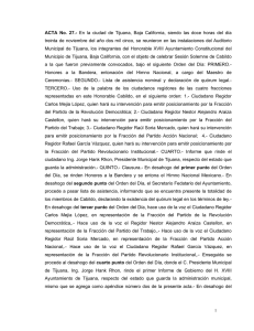 ACTA No. 27.- En la ciudad de Tijuana, Baja California, siendo las