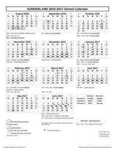 School Year Calendar Template