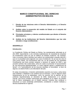 marco constitucional del derecho administrativo en bolivia