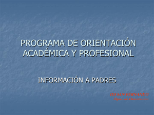 programa de orientación académica y profesional