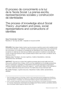 El proceso de conocimiento a la luz de la Teoría Social: La prensa