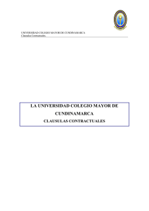 LA UNIVERSIDAD COLEGIO MAYOR DE CUNDINAMARCA