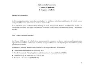 Diplomacia Parlamentaria Cámara de Diputados H. Congreso de la