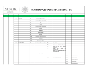 cuadro general de clasificación archivística 2013