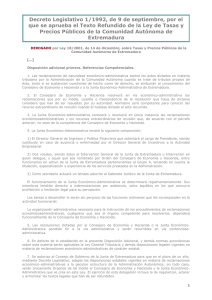 Decreto Legislativo 1/1992, de 9 de septiembre