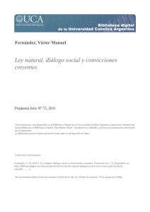 Ley natural, diálogo social y convicciones