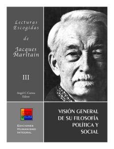 Filosofía Política y Social en J. Maritain