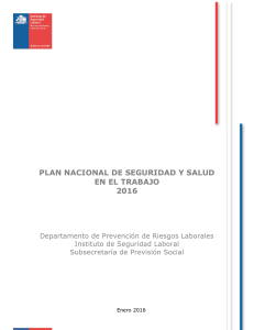 PLAN NACIONAL DE SEGURIDAD Y SALUD EN EL TRABAJO 2016