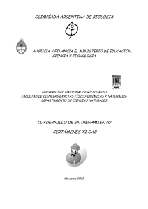 Cuadernillo XI OAB - Olimpíada Argentina de Biología