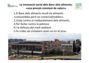 La Innovació social dels Banc dels aliments