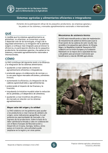 Sistemas agrícolas y alimentarios eficientes e integradores