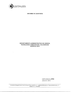 Informe CGR Auditoria regular - Vig. 2014