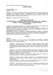 Protocolo de Cooperación y Asistencia en Materia Civil, Comercial