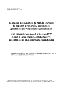 El macizo precámbrico de Mérida (suroeste de España)