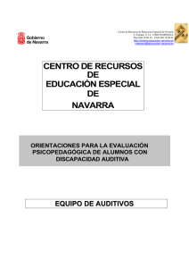Evaluación psicopedagógica - Centro de Recursos de Educación