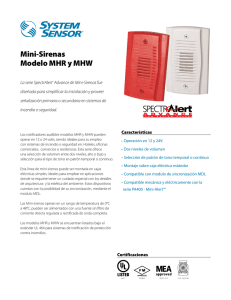 Mini-Sirenas Modelo MHR y MHW