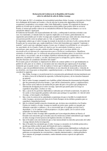 Declaración del Gobierno de la República del Ecuador