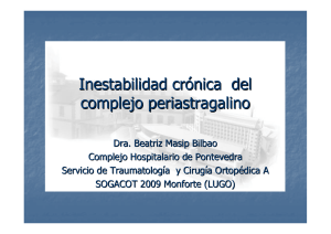 Inestabilidad Crónica Periastragalina. Dra.Masip 2009