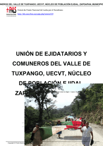 unión de ejidatarios y comuneros del valle de tuxpango, uecvt