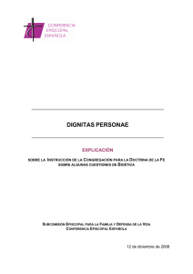 dignitas personae - Conferencia Episcopal Española