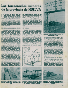 Los ferrocarriles mineros de Ia provincia de HUELVA