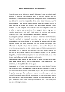 pdf Mesa redonda de los descendientes / Pilar Altamira Leer obra