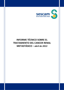 Informe Técnico sobre el tratamiento del cáncer renal metastásico