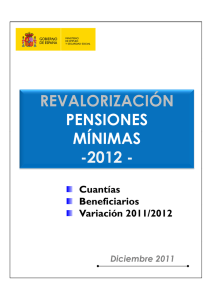 Ó REVALORIZACIÓN PENSIONES ÍMNIMAS -2012 -