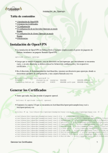 Instalación de OpenVPN Generar los Certificados