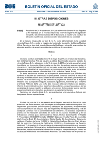 Resolución de 21 de octubre de 2014, de la Dirección General de