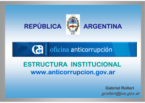 REPÚBLICA ARGENTINA ESTRUCTURA INSTITUCIONAL www