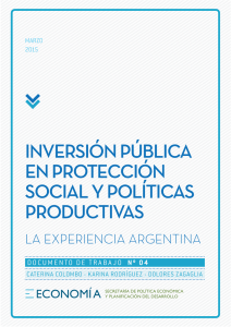 INVERSIÓN PÚBLICA EN PROTECCIÓN SOCIAL Y POLÍTICAS