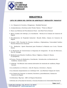 biblioteca - Centro de Arbitraje y Mediación Paraguay
