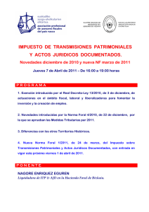 impuesto de transmisiones patrimoniales y actos juridicos