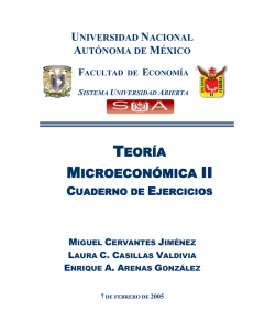 teoría microeconómica ii - Facultad de Economía