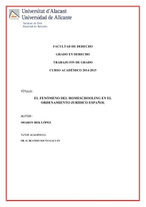 el fenómeno del homeschooling en el ordenamiento jurídico español