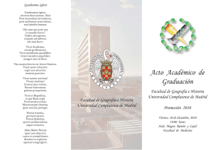 Acto Académico de Graduación - Universidad Complutense de Madrid