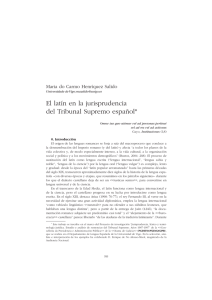 El latín en la jurisprudencia del Tribunal Supremo español*