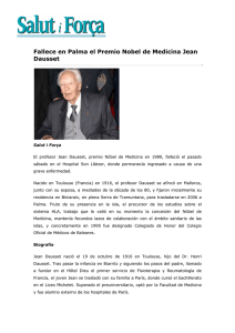 Fallece en Palma el Premio Nobel de Medicina Jean Dausset