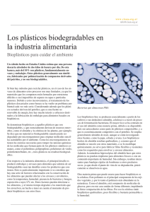 Los plásticos biodegradables en la industria alimentaria