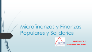 Microfinanzas y Finanzas Populares y Solidarias