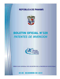 Patente Oficial N°328-28-DICIEMBRE-2015