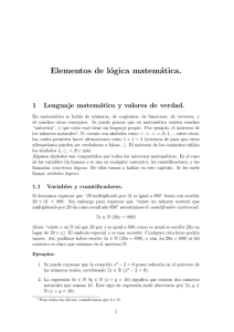 Elementos de lógica matemática.