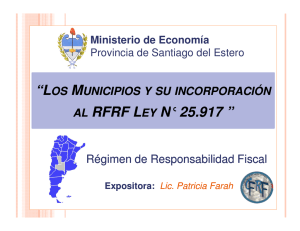 AL RFRF LEY N°25.917 - Ministerio de Hacienda y Finanzas Públicas