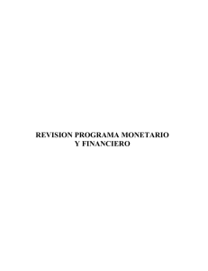 Revisión Programa Monetario y Financiero