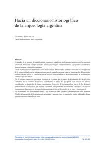 Hacia un diccionario historiográfico de la arqueología argentina