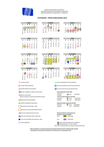 Calendario 2016 consolidado