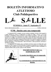 BOLETÍN INFORMATIVO ATLETISMO Club Polideportivo