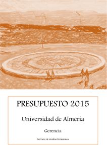 presupuesto 2015 - Universidad de Almería
